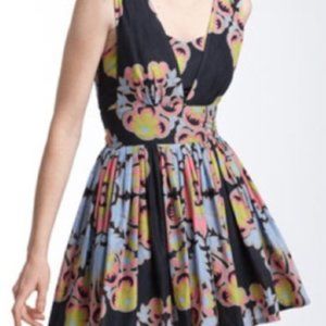 Anthropologie Leifsdottir floral print fit and flare mini dress